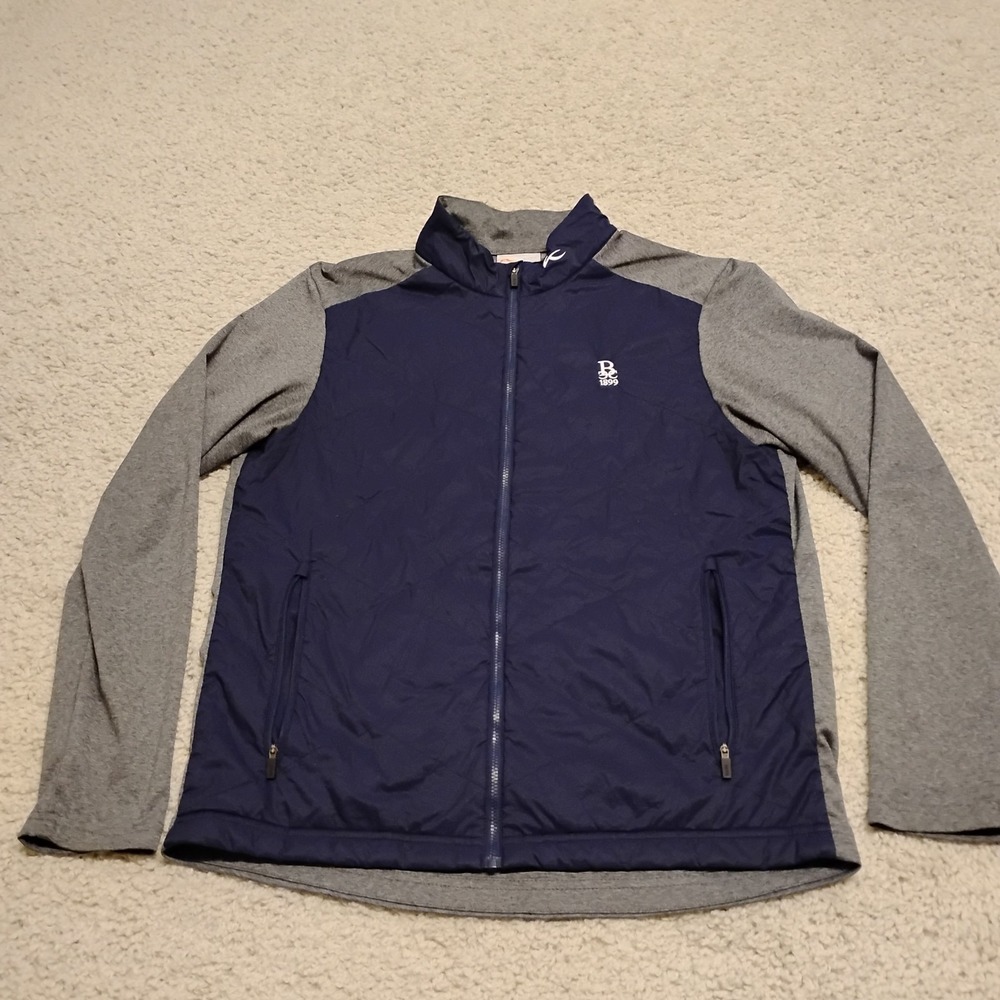 KJUS Retention Jacket Mens 52 Large Blue Full Zip Performance Golf Walk Preppy